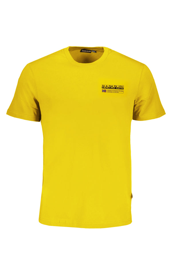 t-shirt napapijri manches courtes homme jaune